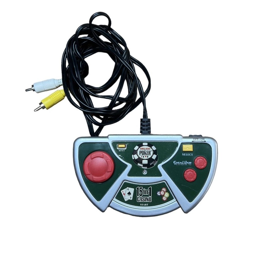 Excalibur 15-in-1 Casino Plug and Play TV Game - Poker, Keno, Slots, Roulette